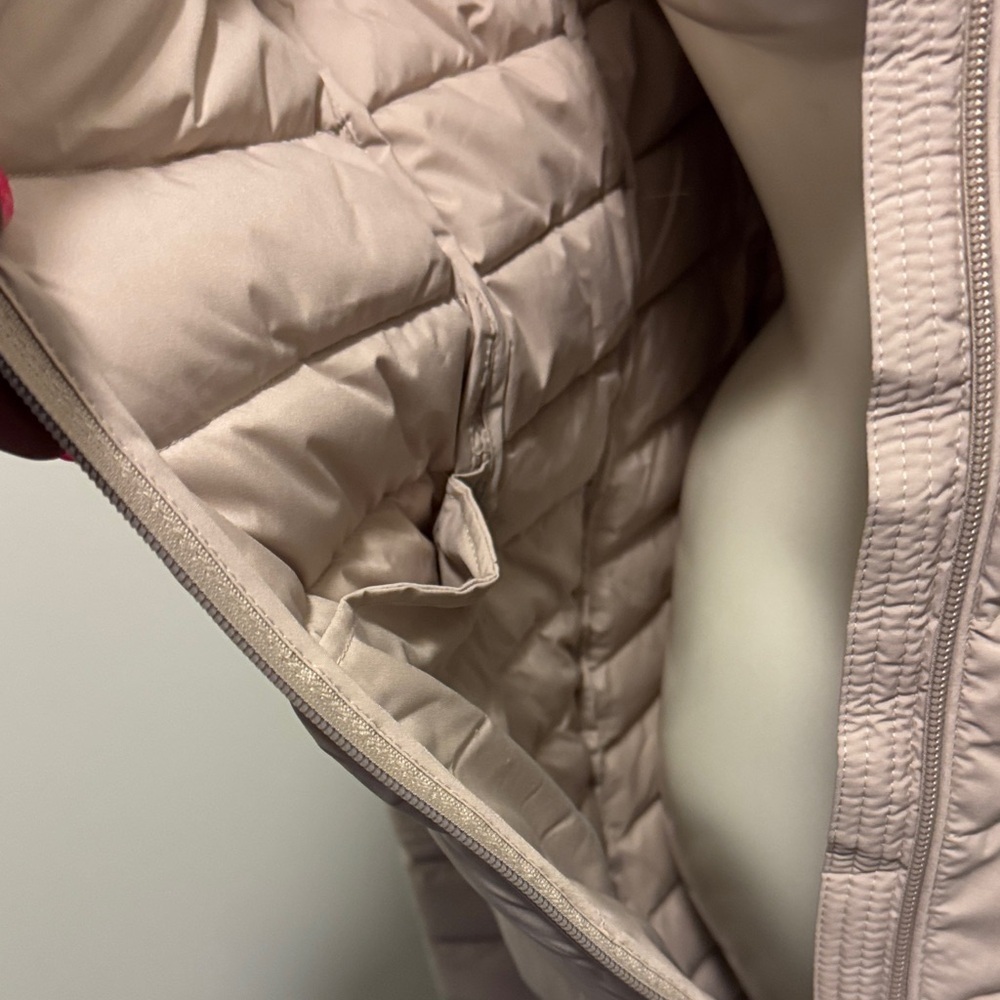 Ralph Lauren Light Beige Hooded Puffer Jacket, Women Size Large - Picture 8 of 11